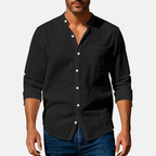 Rivaclo | Men's fitted shirt – mandarin collar long sleeves