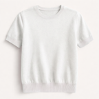 Rivaclo | Women's Fitted Short Sleeve Round Neck Top – Clean Design