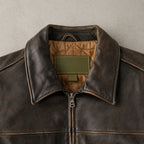 Veste femme imitation cuir marron vintage 3