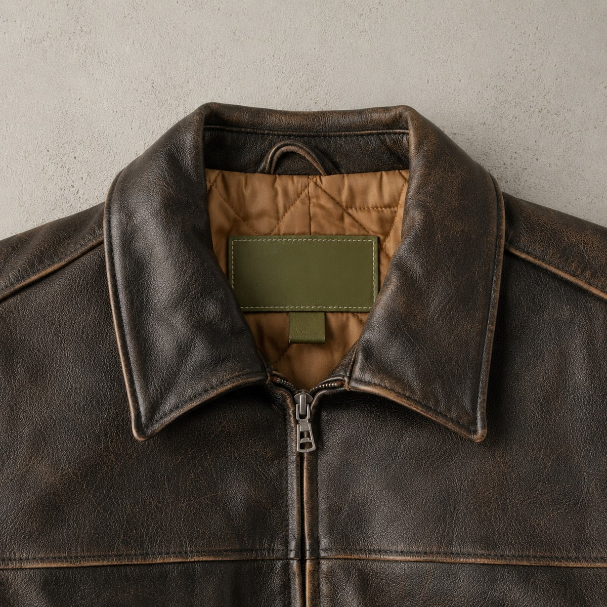 Veste femme imitation cuir marron vintage 3