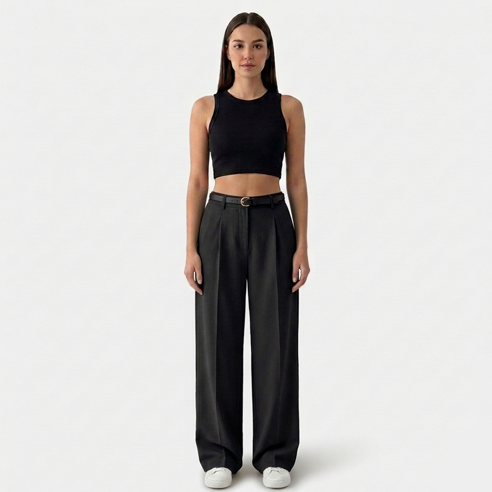 Rivaclo | Pantalon large taille haute pour femme