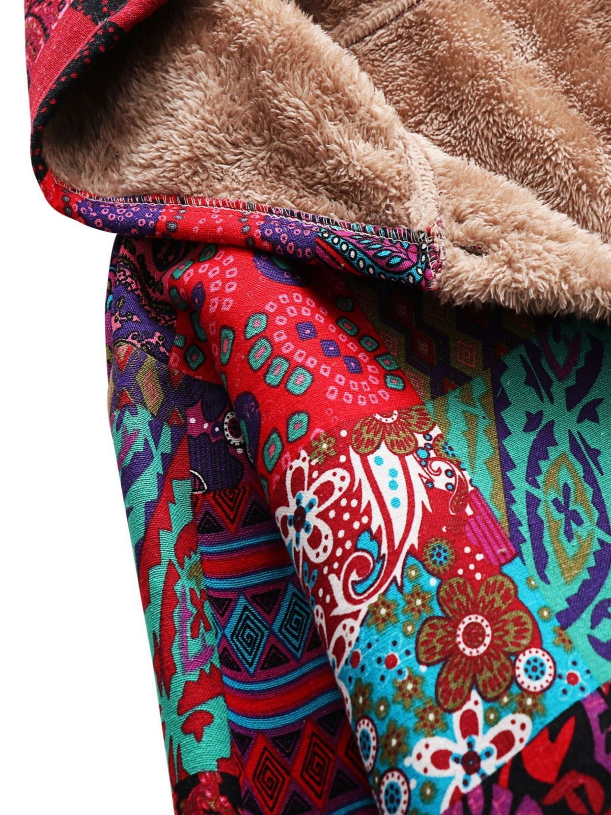 Veste femme à capuche coupe loose patchwork