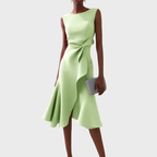 Juliette | Robe Midi Drapée Asymétrique