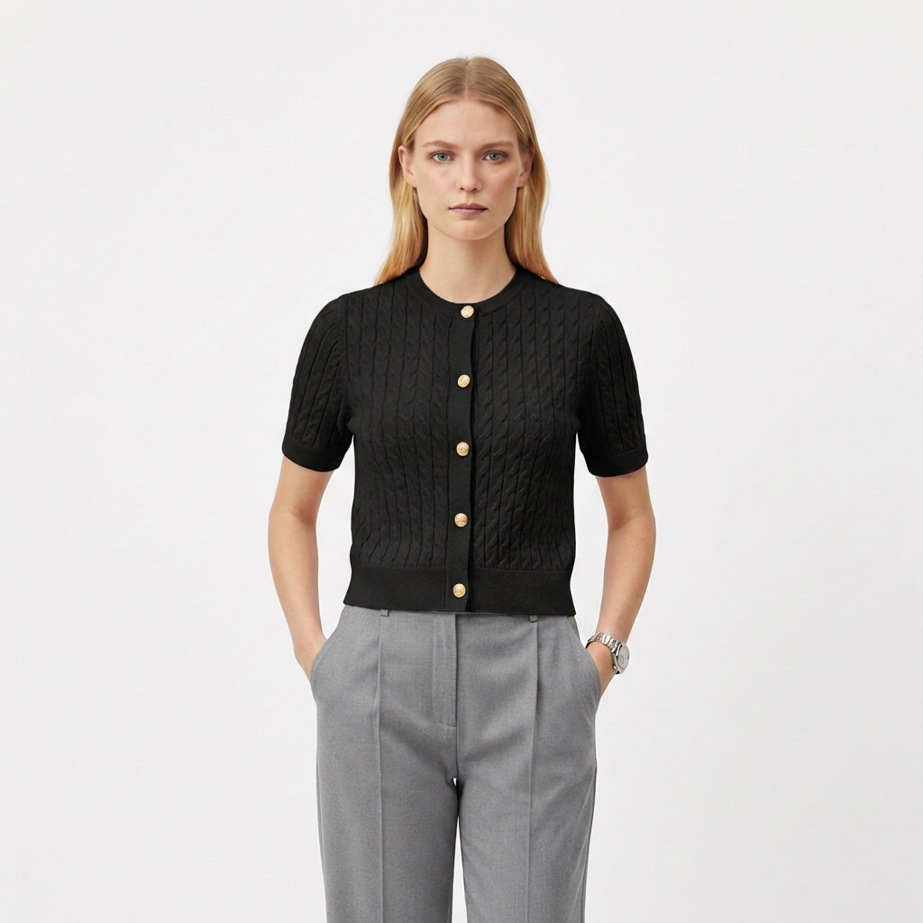 Rivaclo | Women's button cardigan – Clean layered style