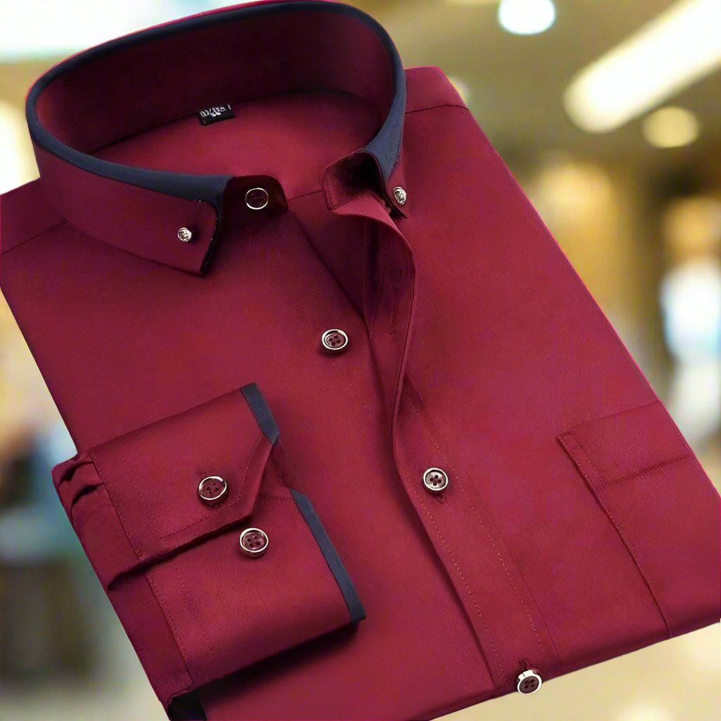 Nathan | Chemise Homme Col Contrasté