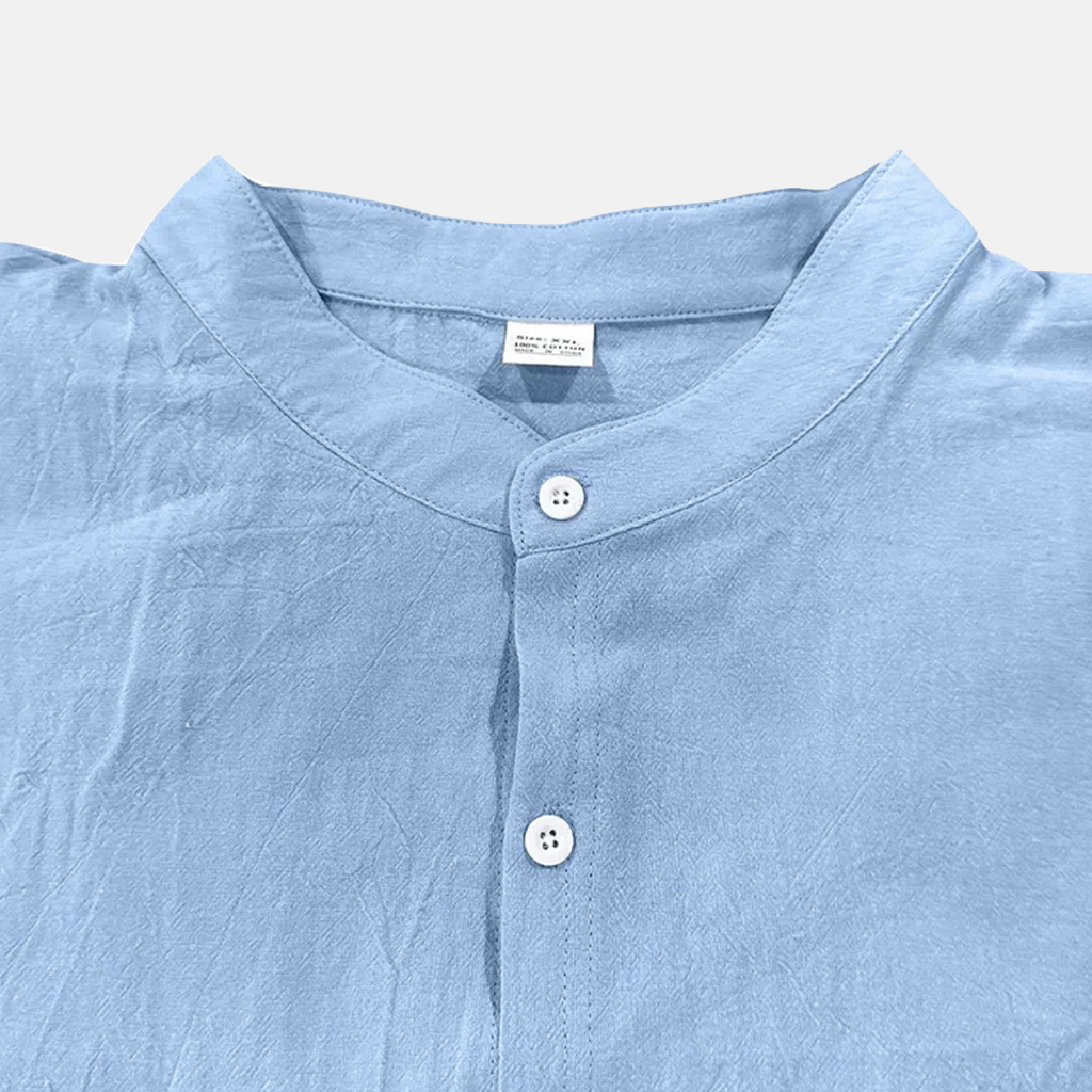 Rivaclo | Men's fitted shirt – mandarin collar long sleeves