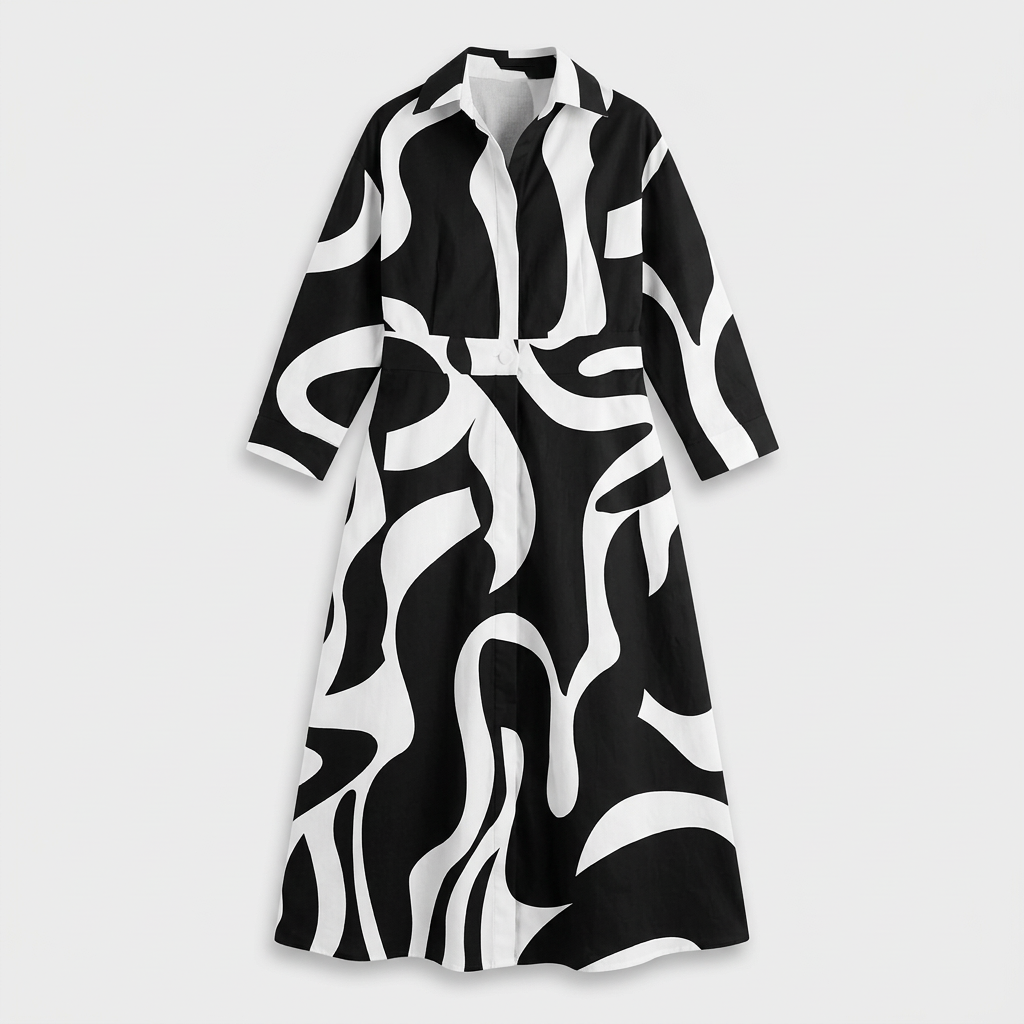 Rivaclo | Femme Robe Maxi à Col V – Motif à Pois
