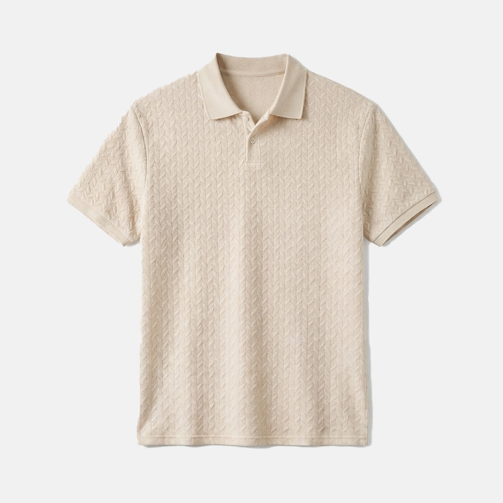 Rivaclo | Men's buttoned collar polo – short sleeves classic fit