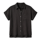 Rivaclo | Women's Button-Up Shirt – Short Sleeves with Classic Collar