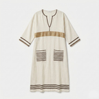 Rivaclo | Women's Printed V-Neck Dress – 3/4 Sleeves