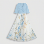 Rivaclo | Femme Robe Maxi à Col V – Imprimée