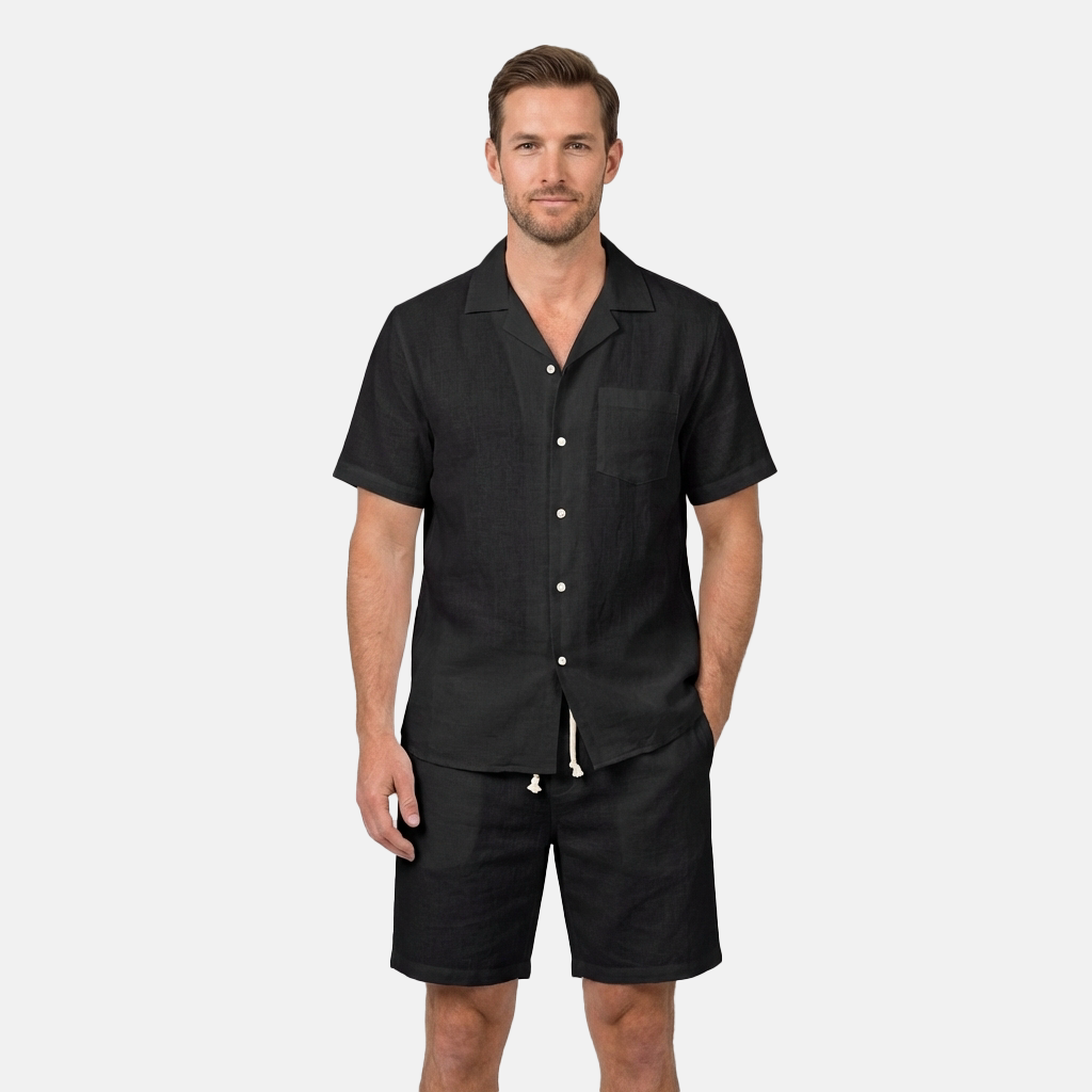 Rivaclo | Men's two-piece set – short sleeve shirt and shorts
