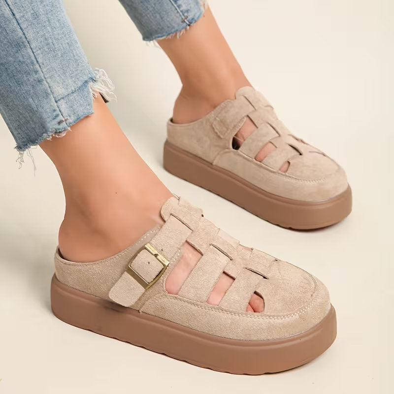 Baskets femme coupe orthopédique souple, semelle amortissante pour la marche