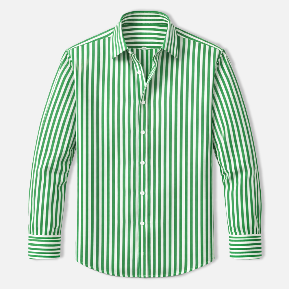 Rivaclo | Homme chemise rayée coupe ajustée – manches longues