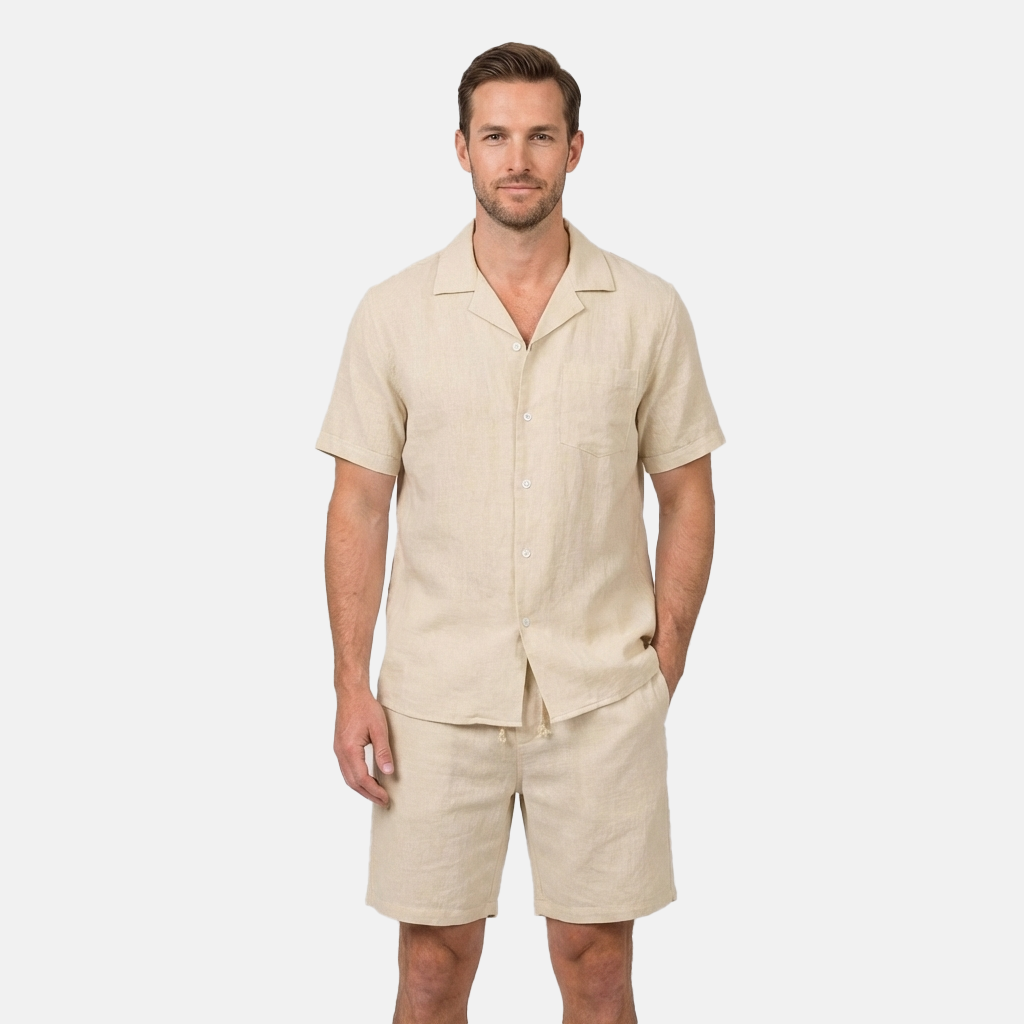 Rivaclo | Men's two-piece set – short sleeve shirt and shorts