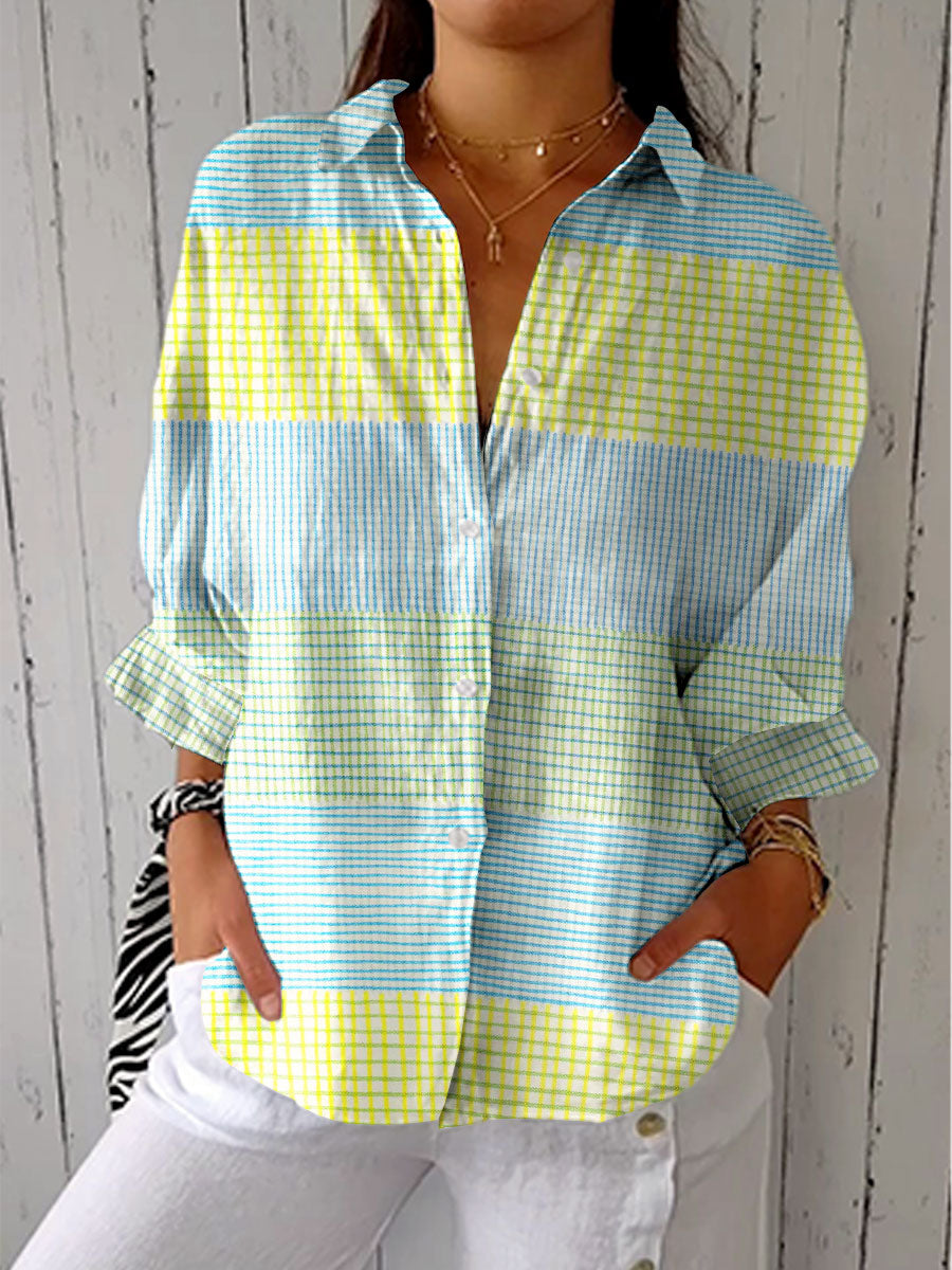 Margaux | Blouse Carreaux Pastel