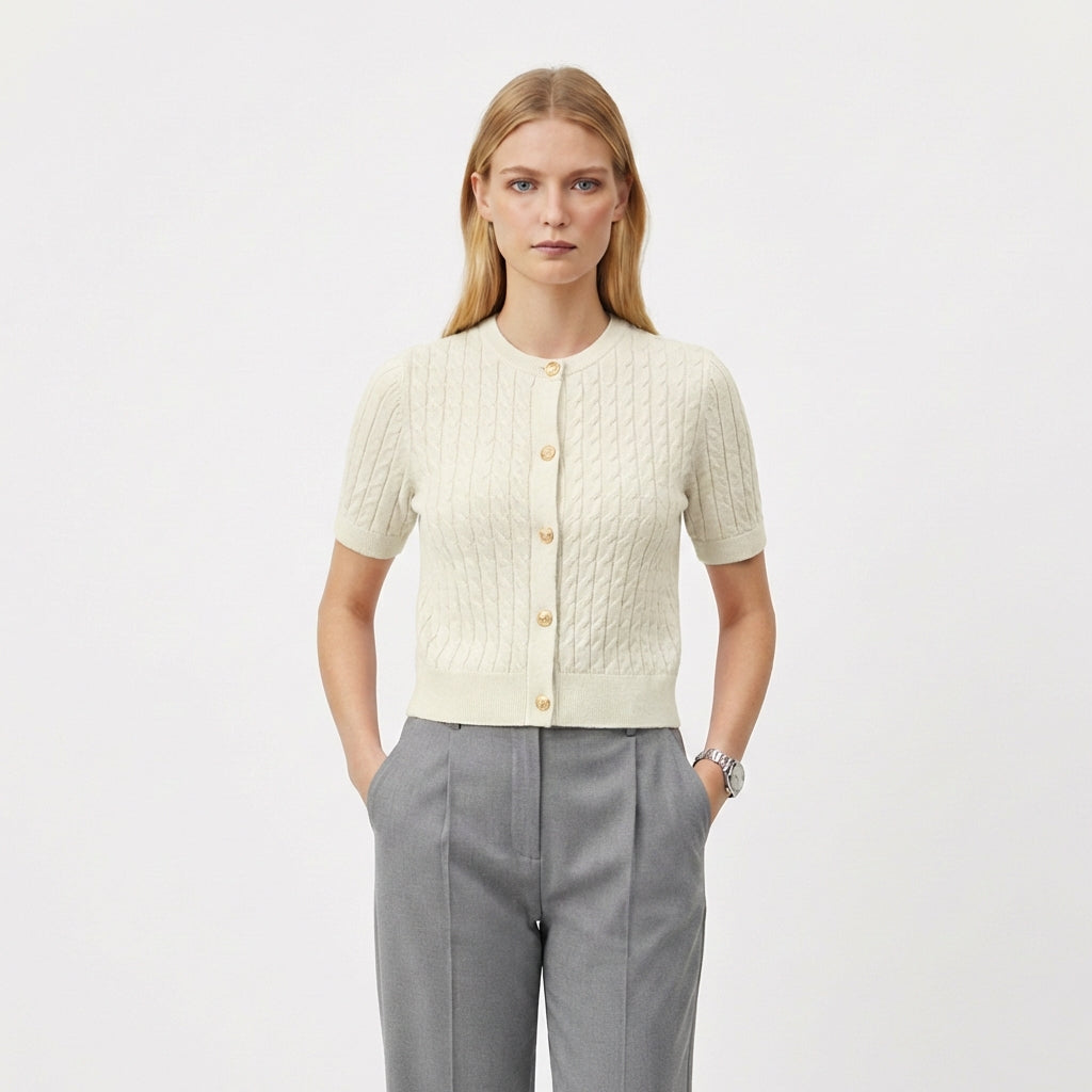 Rivaclo | Women's button cardigan – Clean layered style