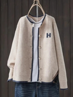 Cardigan femme loose boutons maille douce 1