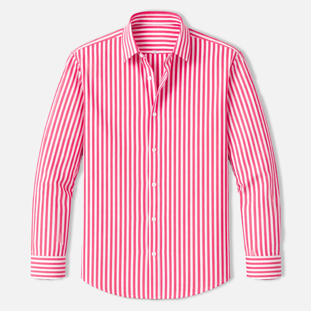 Rivaclo | Homme chemise rayée coupe ajustée – manches longues