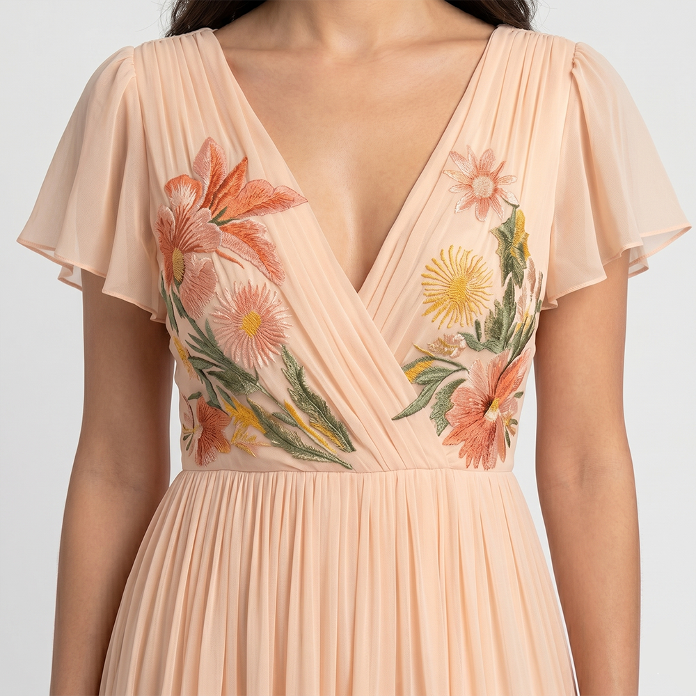 Rivaclo | Women's Printed V-Neck Dress – Short Sleeves