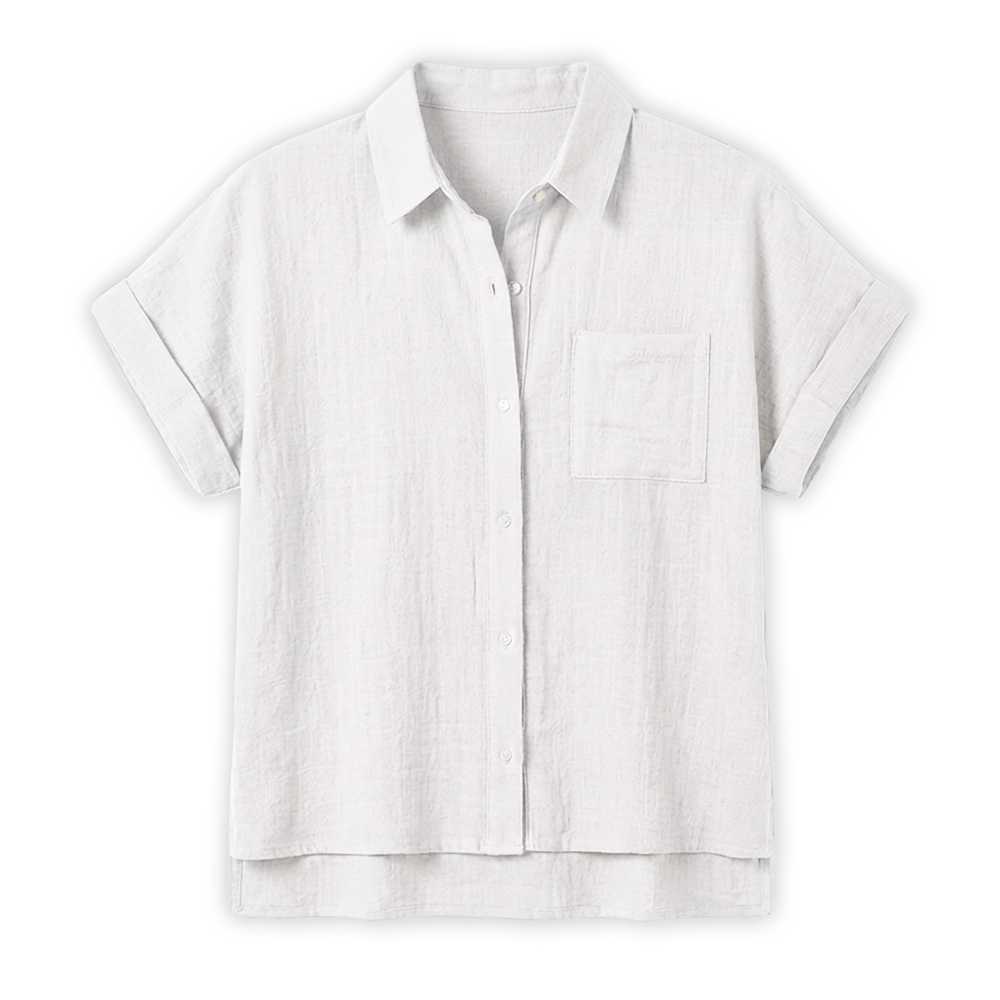 Rivaclo | Women's Button-Up Shirt – Short Sleeves with Classic Collar
