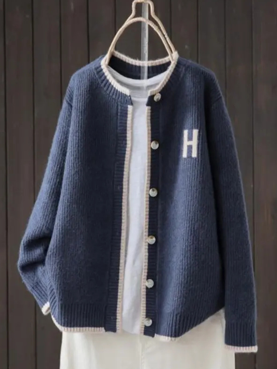 Cardigan femme oversized boutons maille douce 3