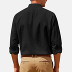 Rivaclo | Men's fitted shirt – mandarin collar long sleeves