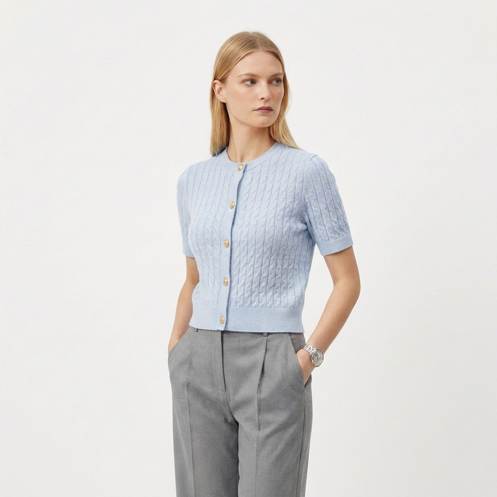 Rivaclo | Women's button cardigan – Clean layered style