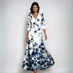 Sophie | Robe Maxi Fleurie Croisée