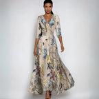 Sophie | Robe Maxi Fleurie Croisée