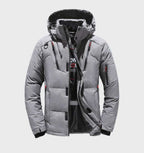 Parka homme hiver chaude à capuche polaire — Gris