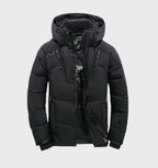 Parka homme hiver chaude à capuche polaire — Noir