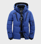 Parka homme hiver chaude à capuche polaire — Bleu marine