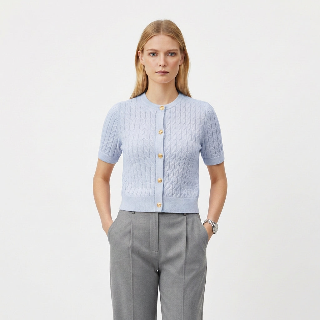 Rivaclo | Women's button cardigan – Clean layered style