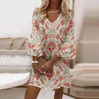 Nathalie | Robe Courte à Manches Évasées