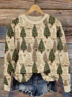 Pull femme loose maille douce pour les fêtes — Beige