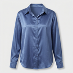 Rivaclo | Femme Chemise à Manches Longues à Col | Coupe Classique