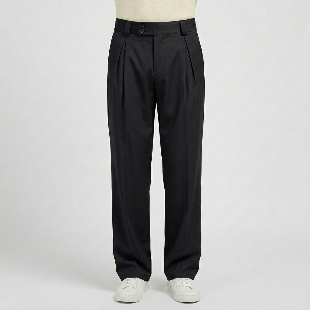 Rivaclo | Pantalon ample à double pli pour homme