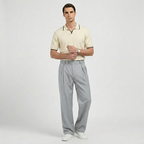 Rivaclo | Pantalon ample à double pli pour homme