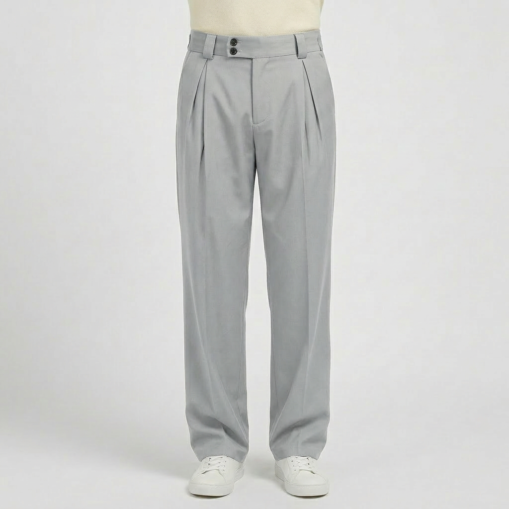 Rivaclo | Pantalon ample à double pli pour homme