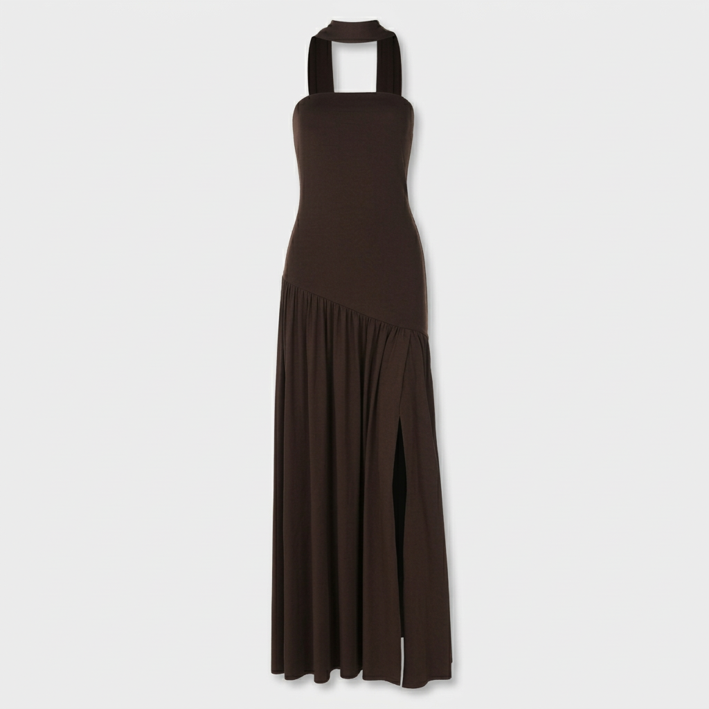 Rivaclo | Femme Robe Maxi Drapée Sans Bretelles – Silhouette Sculptée
