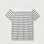 Rivaclo | Femme T-Shirt Rayé à Manches Courtes à Col Rond | Style Décontracté