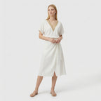 Rivaclo | Women's Midi Wrap Dress – Deep V-Neck