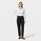 Rivaclo | Homme Pantalon Plissé Taille Haute | Jambe Droite