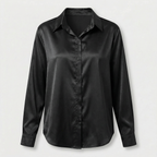 Rivaclo | Femme Chemise à Manches Longues à Col | Coupe Classique