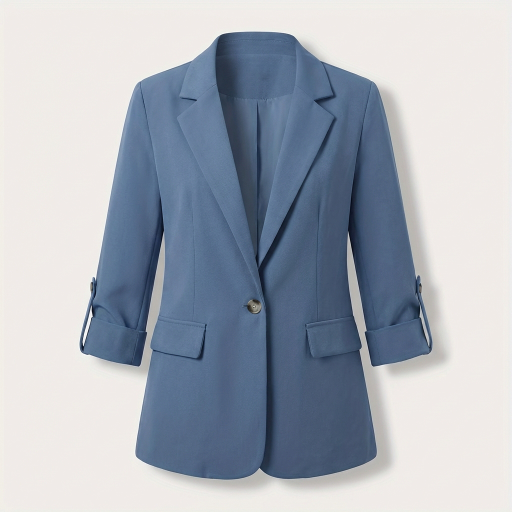 Rivaclo | Femme Blazer à Manches Longues Ouvert sur le Devant | Style Décontracté