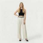 Rivaclo | Femme Pantalon Large Taille Haute | Coupe Ample