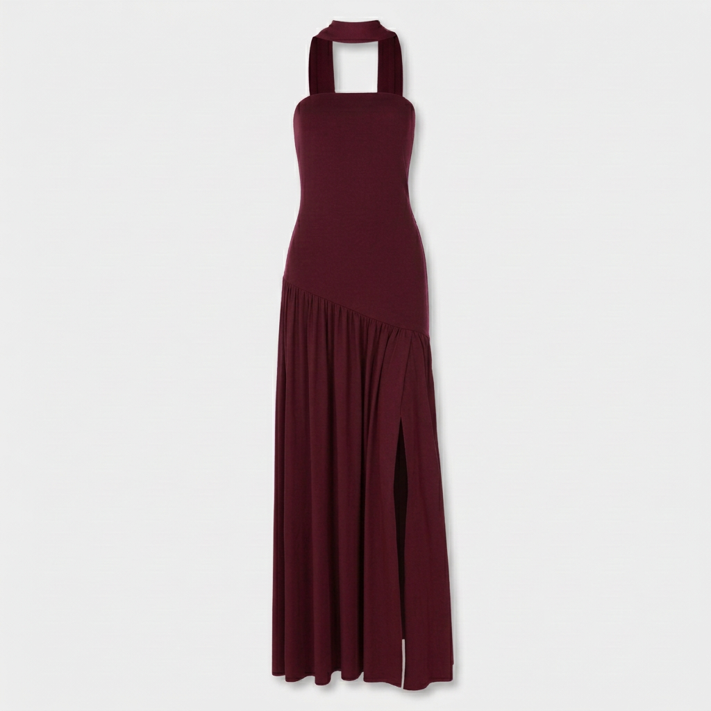 Rivaclo | Femme Robe Maxi Drapée Sans Bretelles – Silhouette Sculptée
