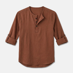 Rivaclo | Homme chemise unie manches longues – style lin