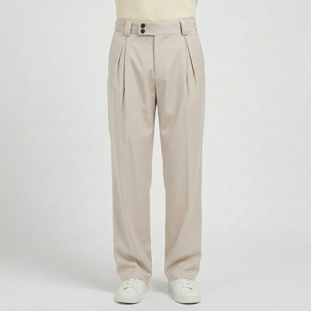 Rivaclo | Pantalon ample à double pli pour homme